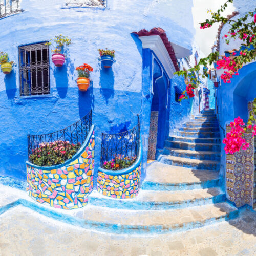 Amazing,Street,And,Architecture,Of,Chefchaouen,,Morocco,,North,Africa