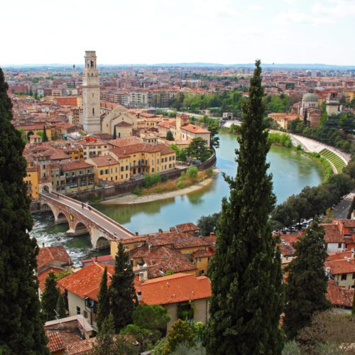 Panoramic view of Verona, Italy